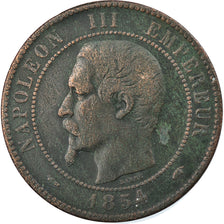 Moneda, Francia, Napoleon III, Napoléon III, 10 Centimes, 1854, Paris, BC+