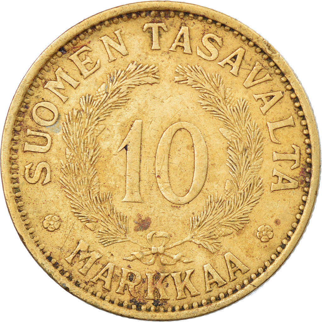 Coin, Finland, 10 Markkaa, 1930, EF(40-45), Aluminum-Bronze, KM:32a