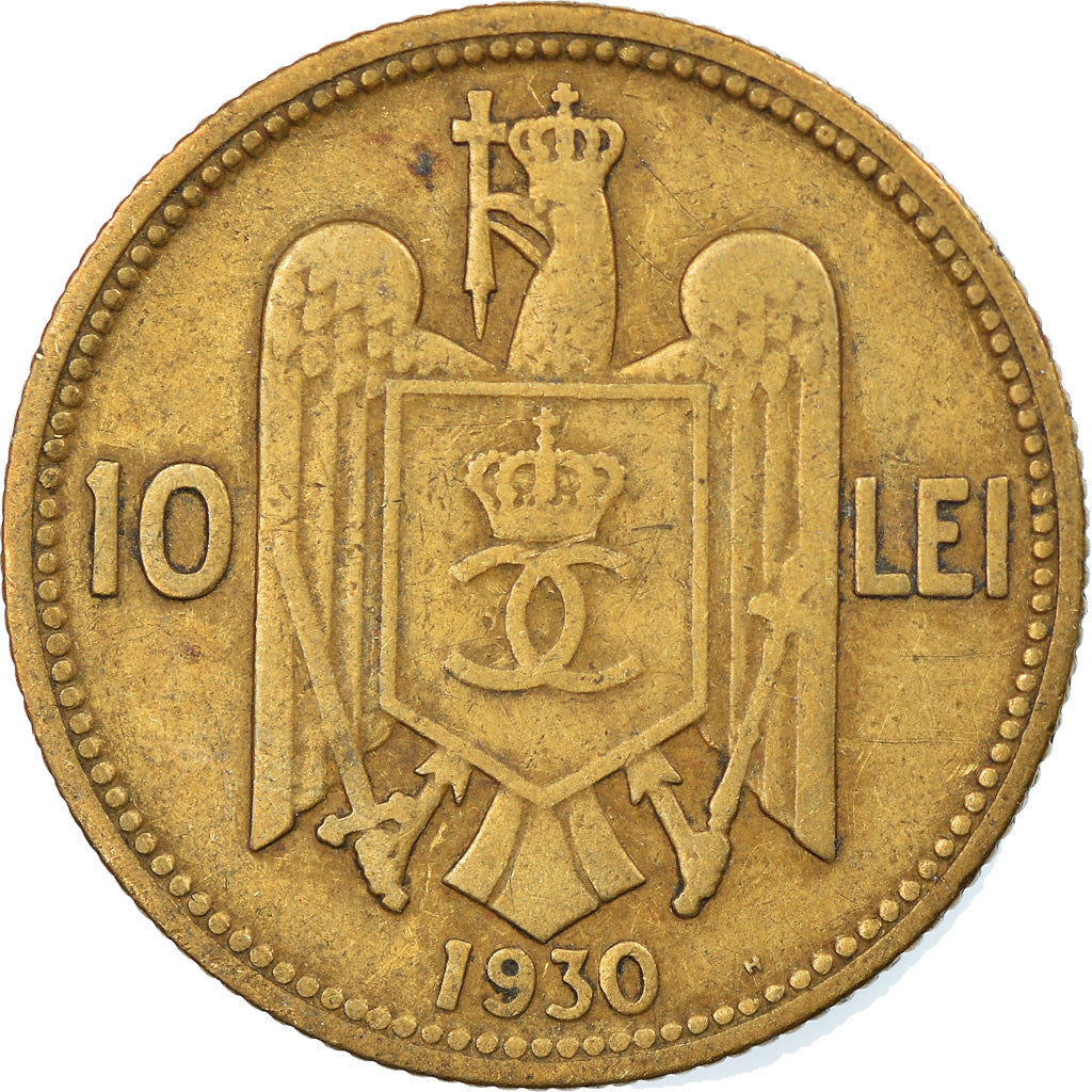 Monnaie, Roumanie, Carol II, 10 Lei, 1930, TTB, Nickel-brass, KM:49
