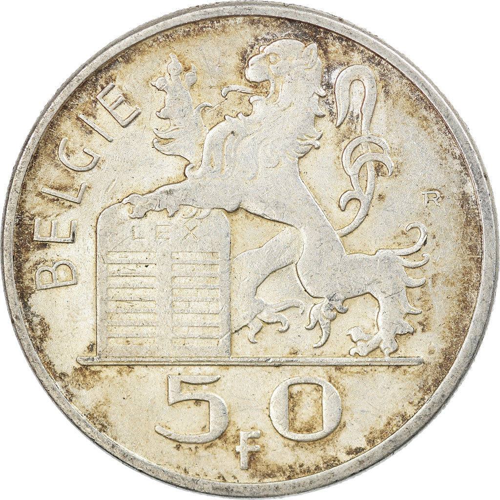 Coin, Belgium, 50 Francs, 50 Frank, 1950, EF(40-45), Silver, KM:137