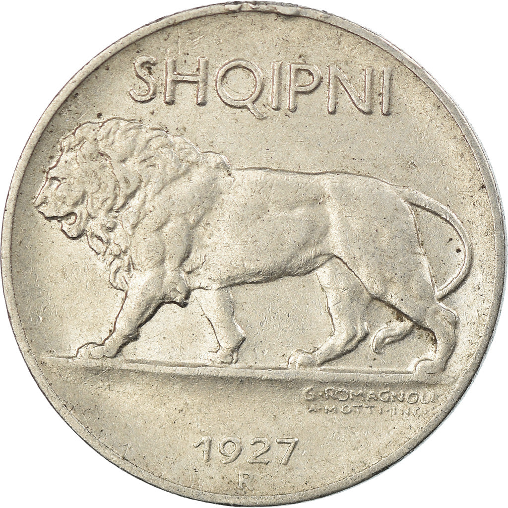 Monnaie, Albania, 1/4 Leku, 1927, Rome, TTB, Nickel, KM:3