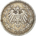 Munten, DUITSLAND - KEIZERRIJK, 1/2 Mark, 1908, Karlsruhe, ZF, Zilver, KM:17
