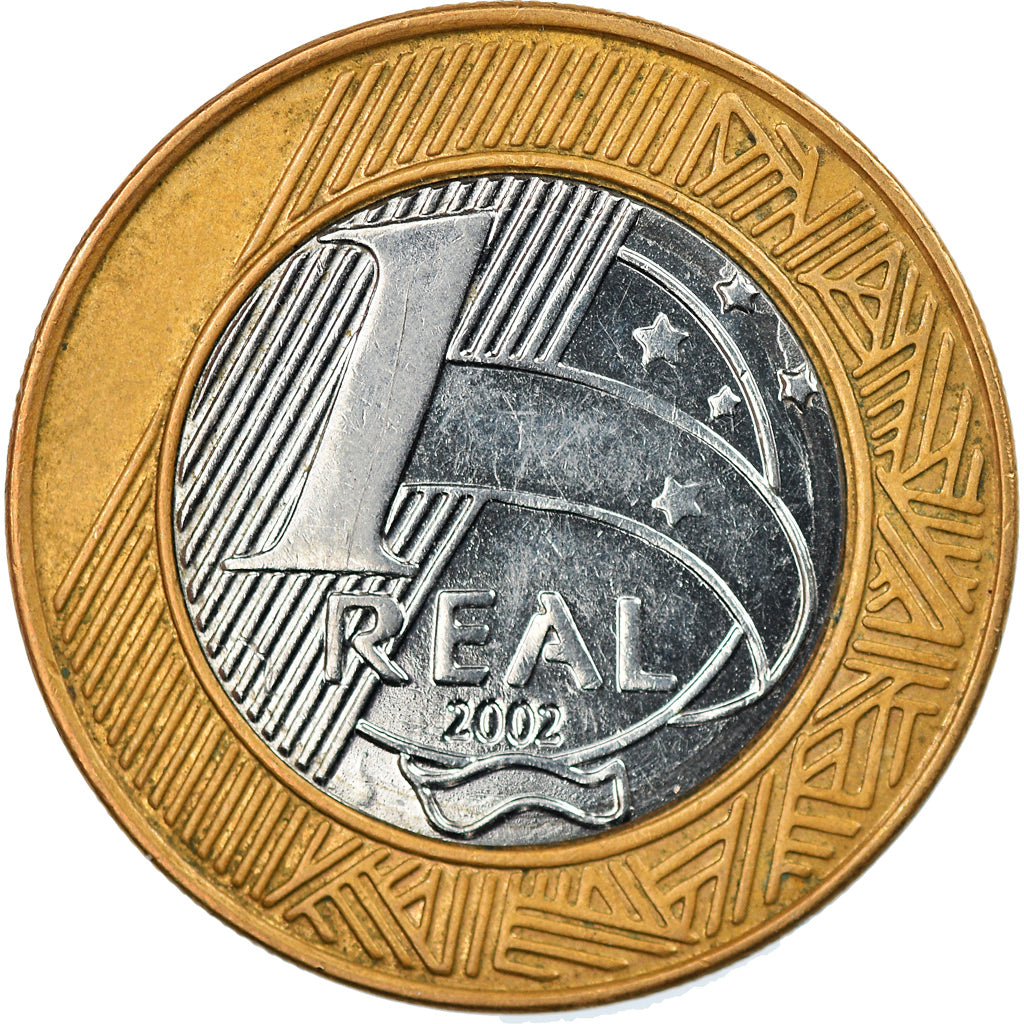 Coin, Brazil, Real, 2002, Rio de Janeiro, EF(40-45), Bi-Metallic, KM:652a