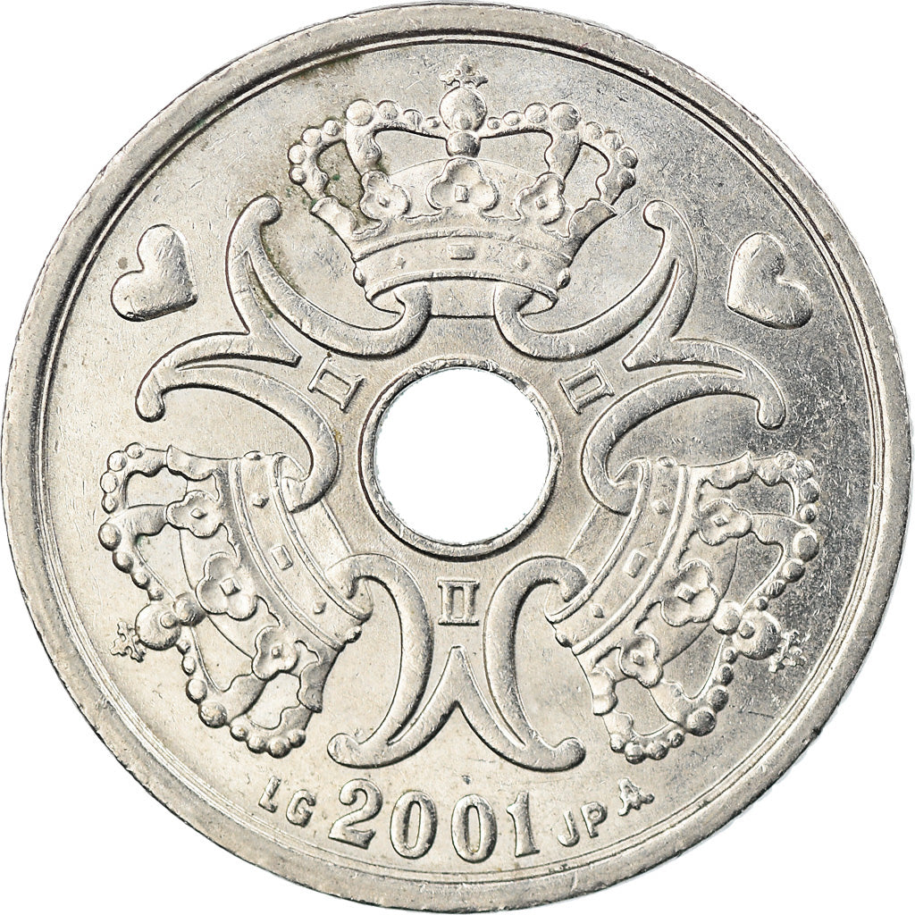 Monnaie, Danemark, Margrethe II, 2 Kroner, 2001, Copenhagen, SUP, Copper-nickel