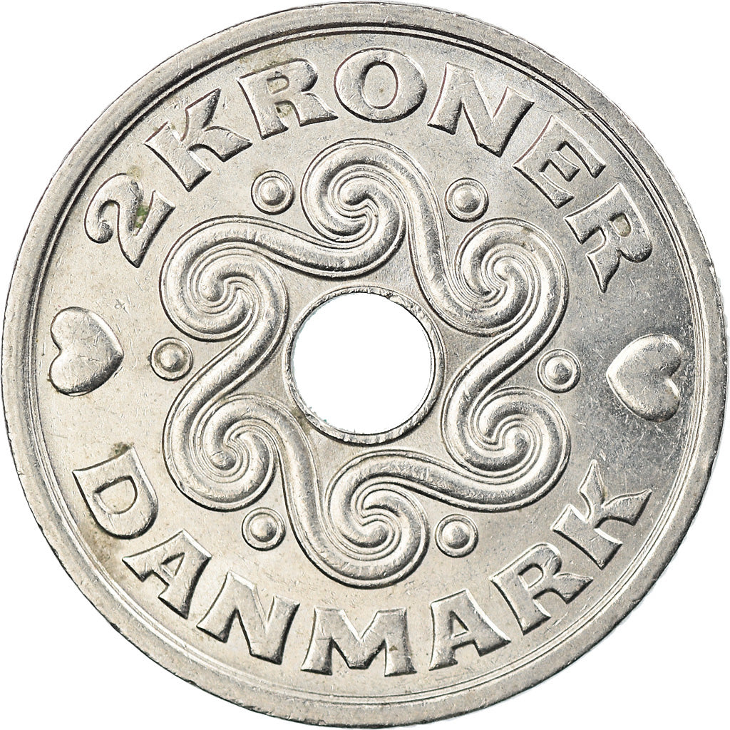 Monnaie, Danemark, Margrethe II, 2 Kroner, 2001, Copenhagen, SUP, Copper-nickel