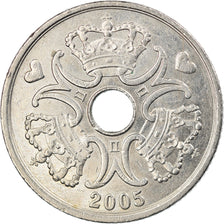 Coin, Denmark, Margrethe II, 5 Kroner, 2005, Brondby, AU(55-58), Copper-nickel