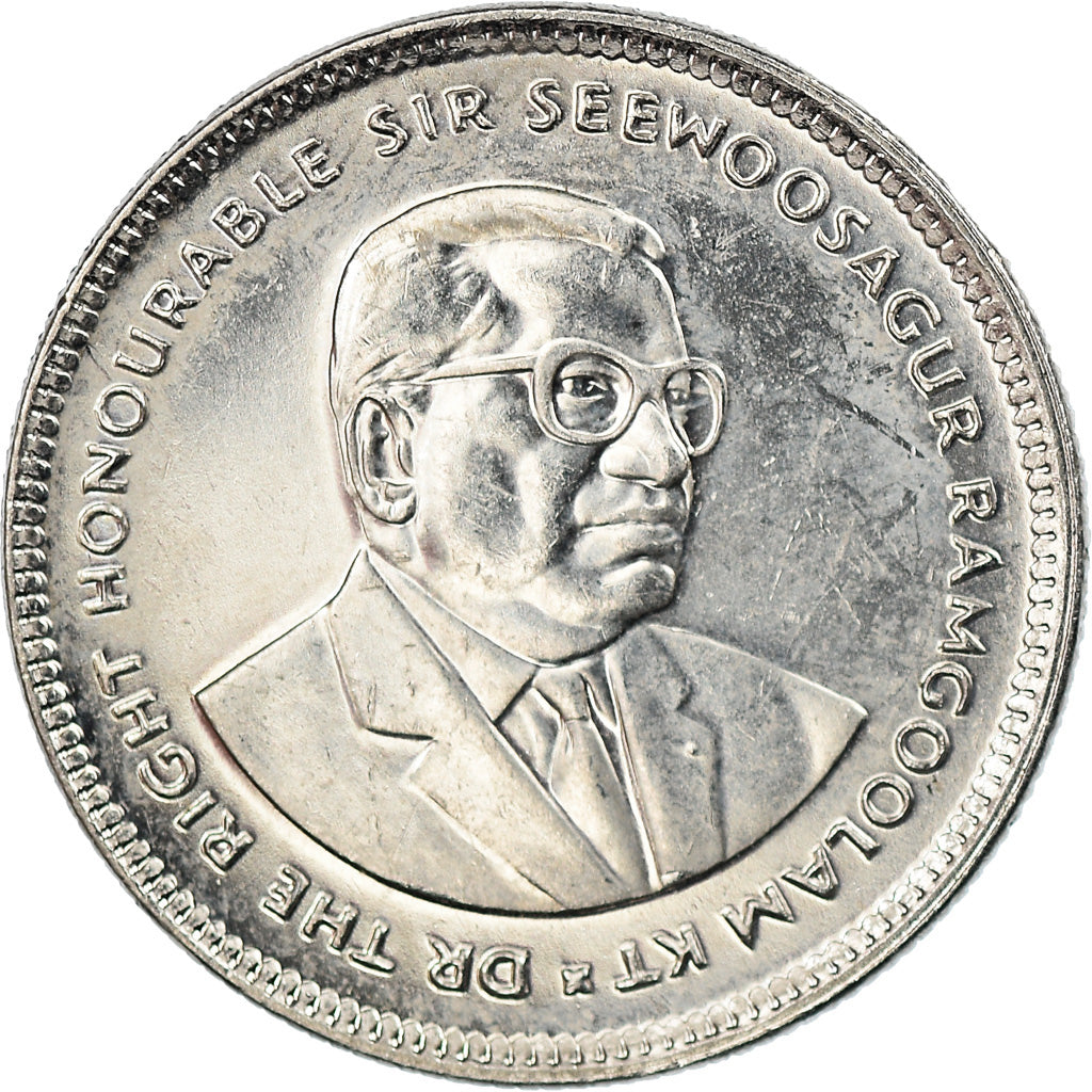Coin, Mauritius, 20 Cents, 2004, EF(40-45), Nickel plated steel, KM:53