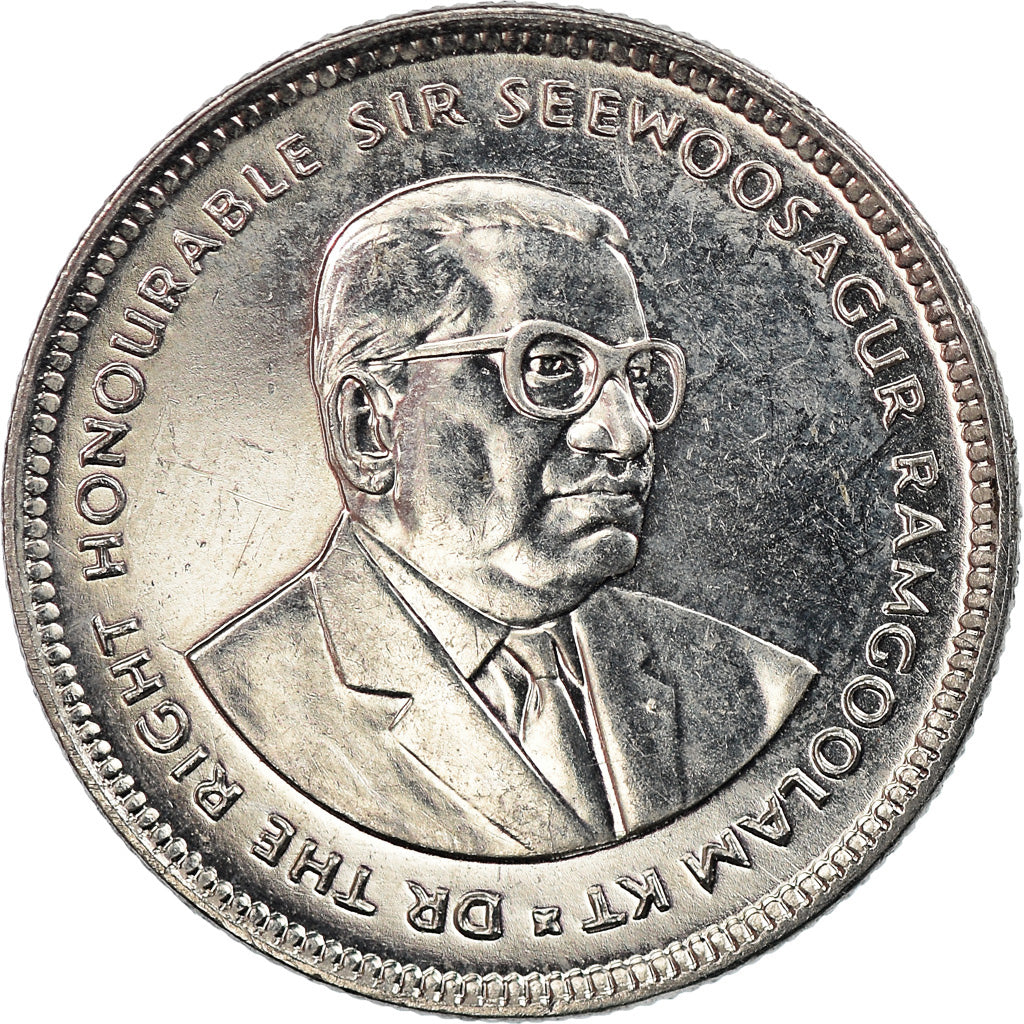 Coin, Mauritius, 20 Cents, 2004, EF(40-45), Nickel plated steel, KM:53