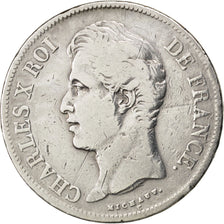 Francia, Charles X, 5 Francs, 1829, Limoges, MB, Argento, KM:728.6, Gadoury:644