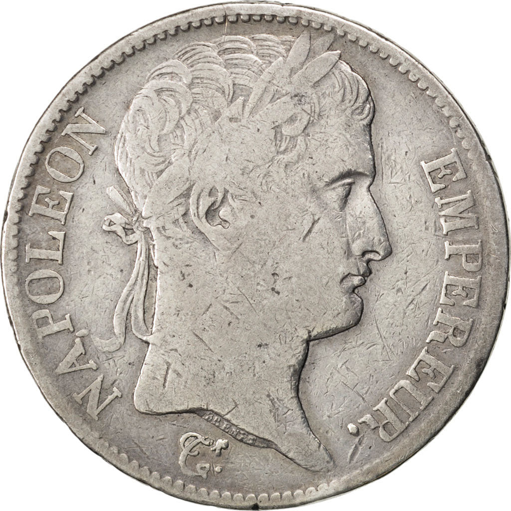 FRANCE, Napoléon I, 5 Francs, 1810, Paris, KM #694.1, VF(20-25), Silver, Gadoury