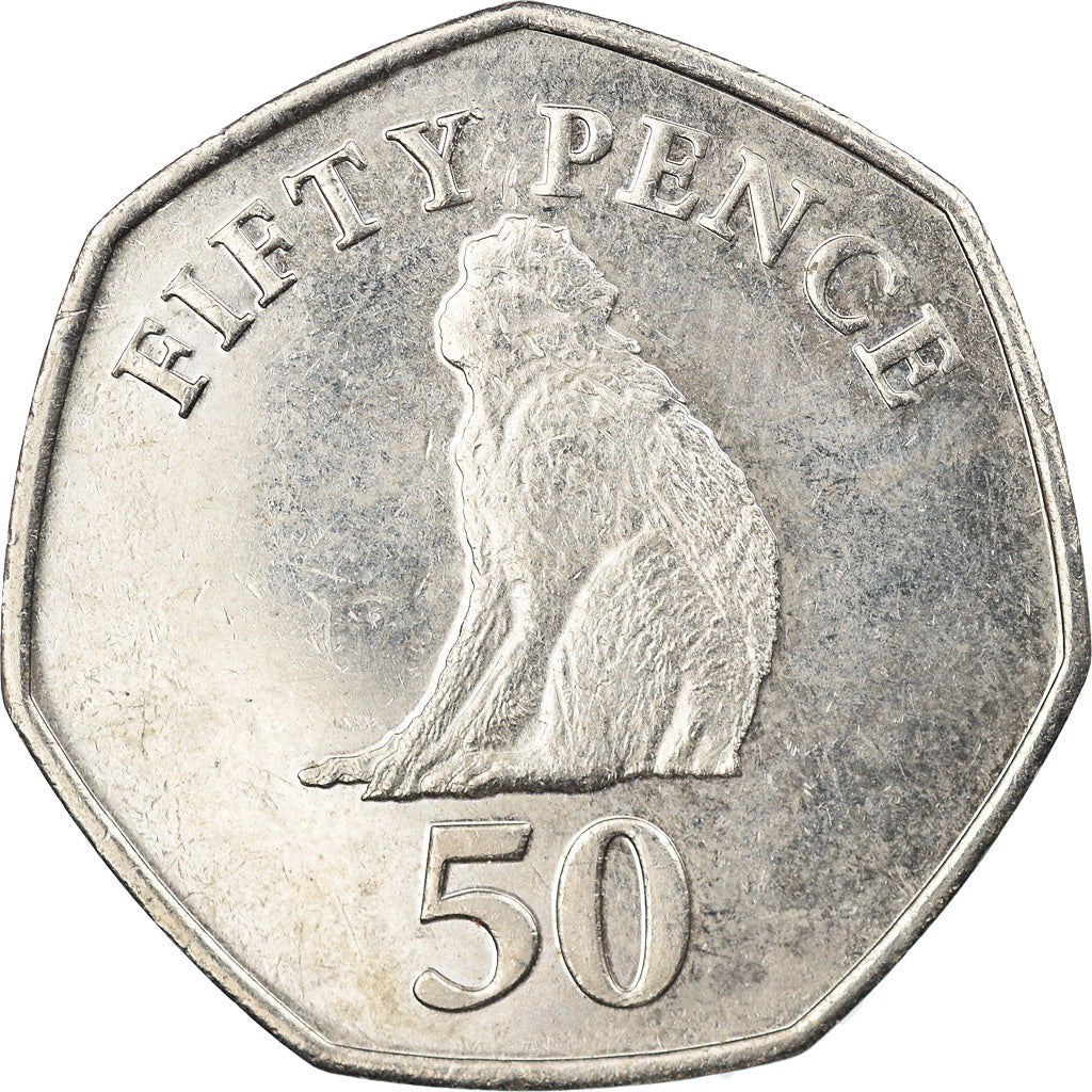 Coin, Gibraltar, 50 Pence, 2014, EF(40-45), Copper-nickel