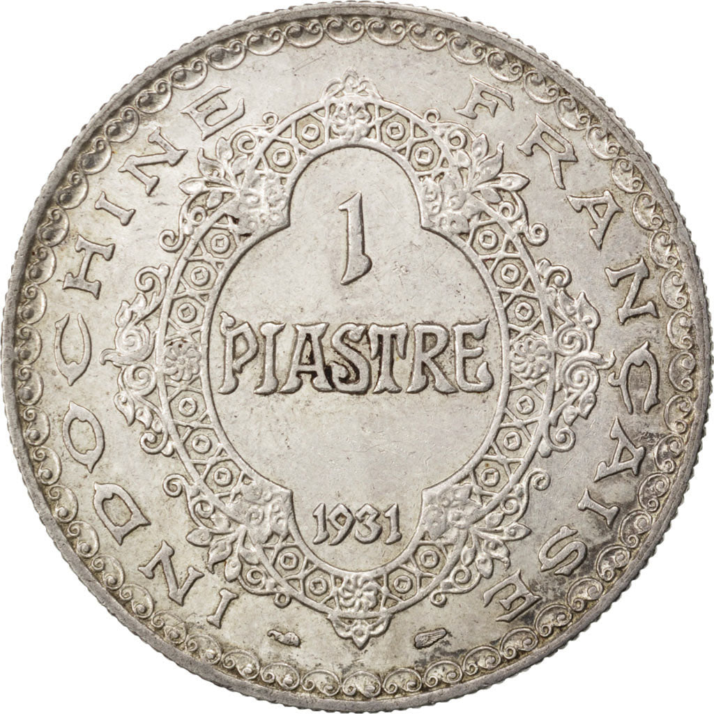 FRENCH INDO-CHINA, Piastre, 1931, Paris, KM #19, EF(40-45), Silver, Lecompte...