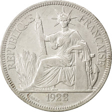 Indochine, 1 Piastre, 1922, Heaton, KM #5a.3, VF(30-35), Silver, Lecompte #299,.