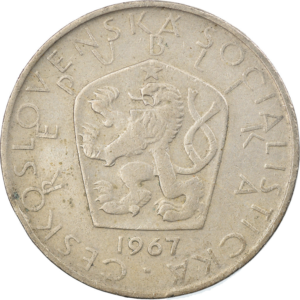 Monnaie, Tchécoslovaquie, 5 Korun, 1967, TTB, Copper-nickel, KM:60