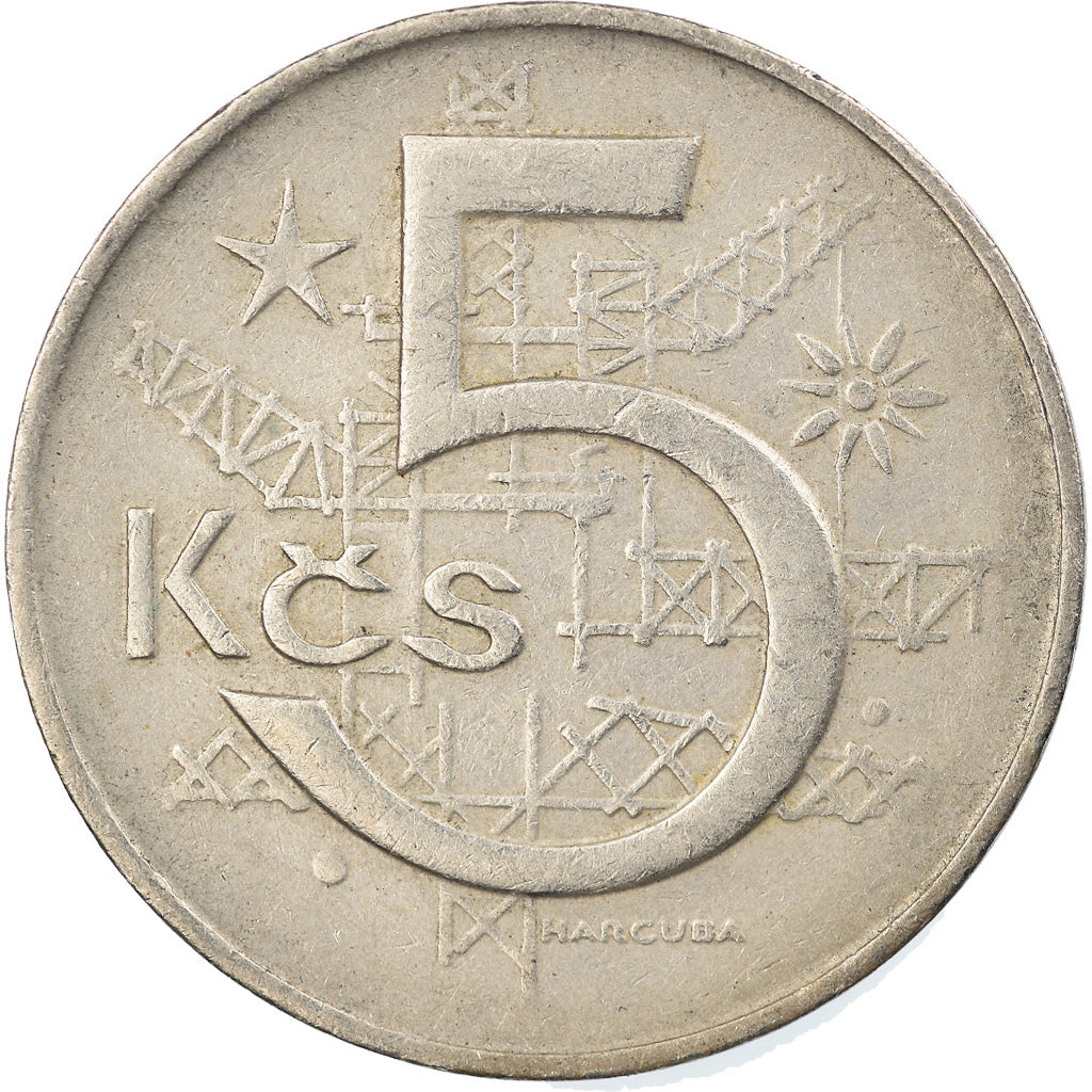 Monnaie, Tchécoslovaquie, 5 Korun, 1967, TTB, Copper-nickel, KM:60
