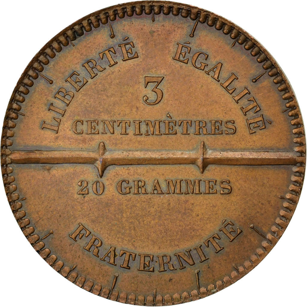 Coin, France, 1 Décime, 1848, AU(50-53), Copper, Gadoury:239