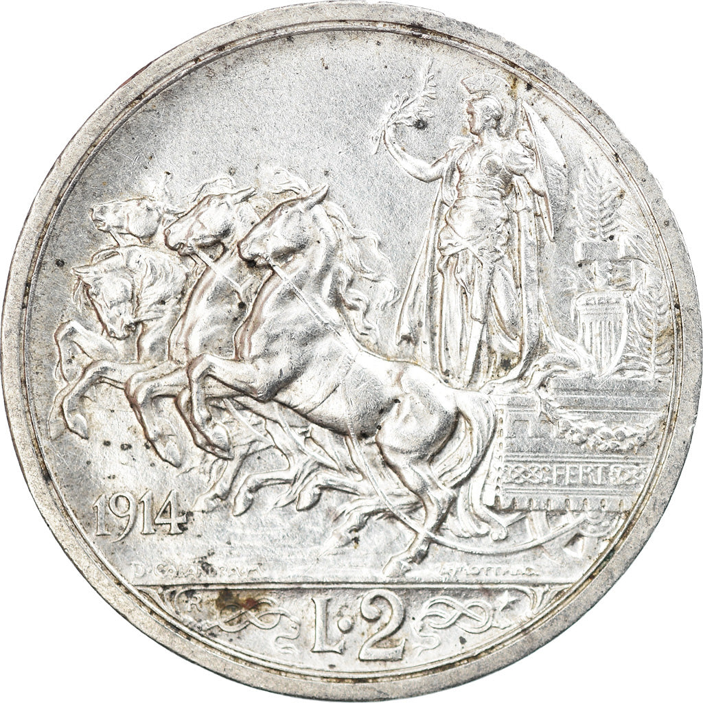 Monnaie, Italie, Vittorio Emanuele III, 2 Lire, 1914, Rome, TTB, Argent, KM:55