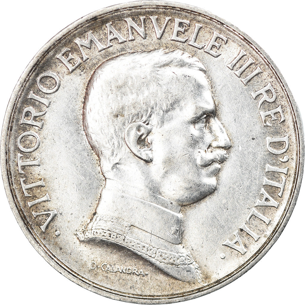 Coin, Italy, Vittorio Emanuele III, Lira, 1916, Rome, EF(40-45), Silver, KM:57