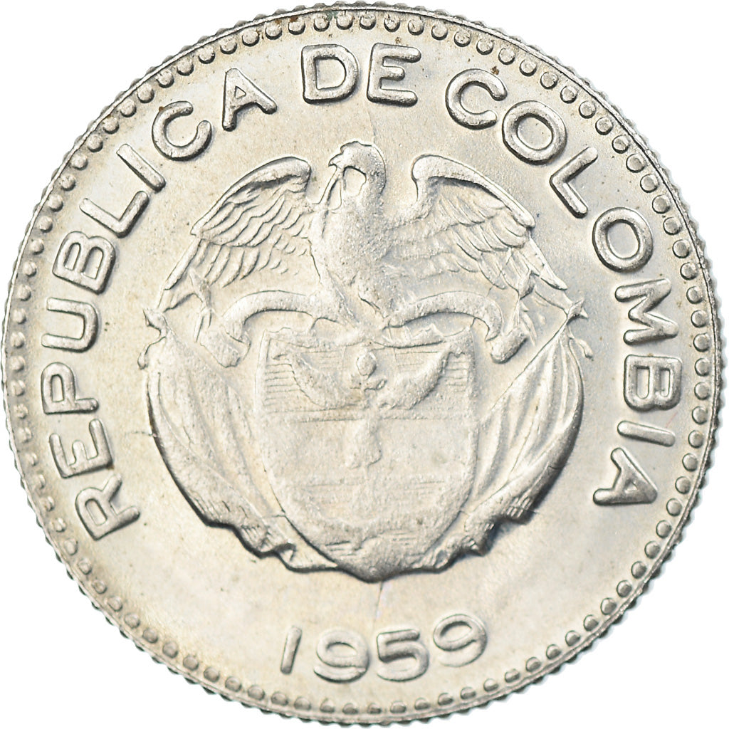 Moneta, Colombia, 10 Centavos, 1959, Bogota, SPL-, Rame-nichel, KM:212.2