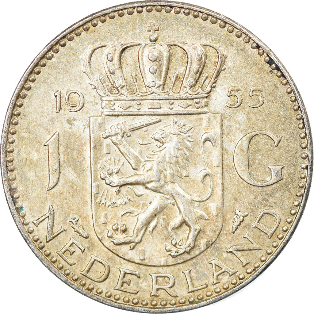 Monnaie, Pays-Bas, Juliana, Gulden, 1955, TTB, Argent, KM:184