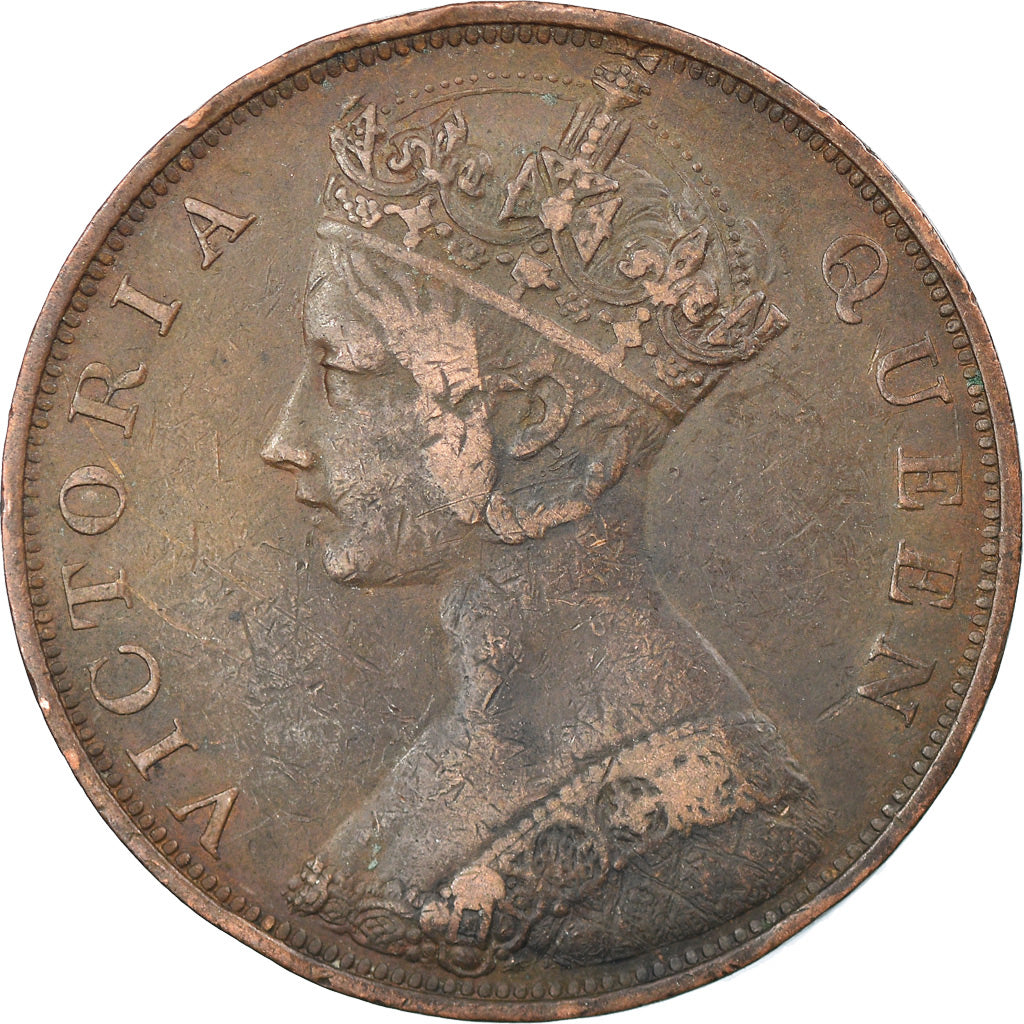 Coin, Hong Kong, Victoria, Cent, 1865, EF(40-45), Bronze, KM:4.1