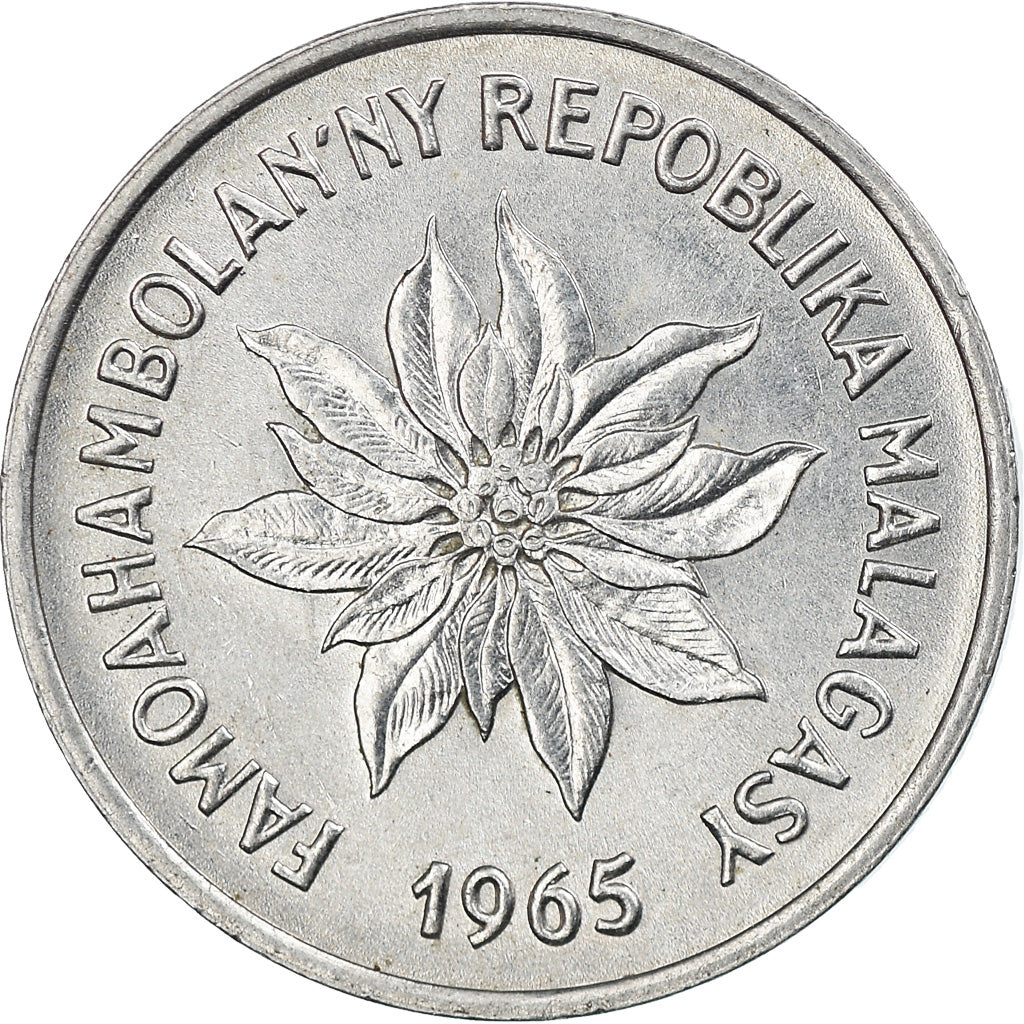 Moneta, Madagascar, Franc, 1965, Paris, EF(40-45), Stal nierdzewna, KM:8