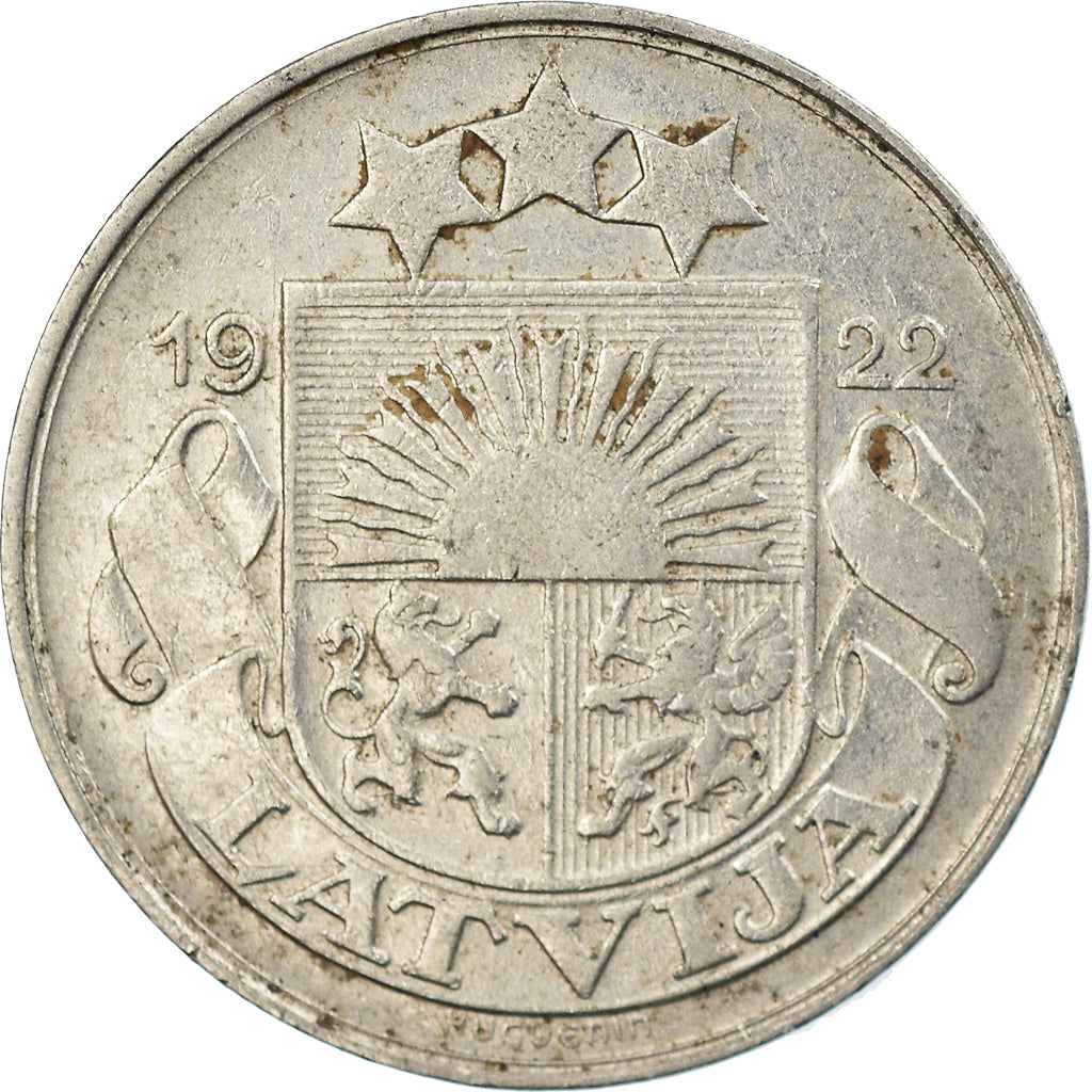 Coin, Latvia, 10 Santimu, 1922, EF(40-45), Nickel, KM:4