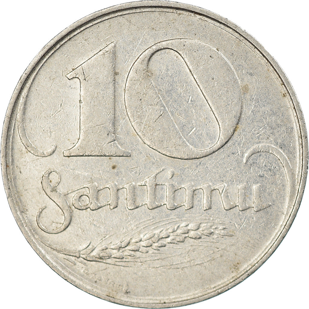 Coin, Latvia, 10 Santimu, 1922, EF(40-45), Nickel, KM:4