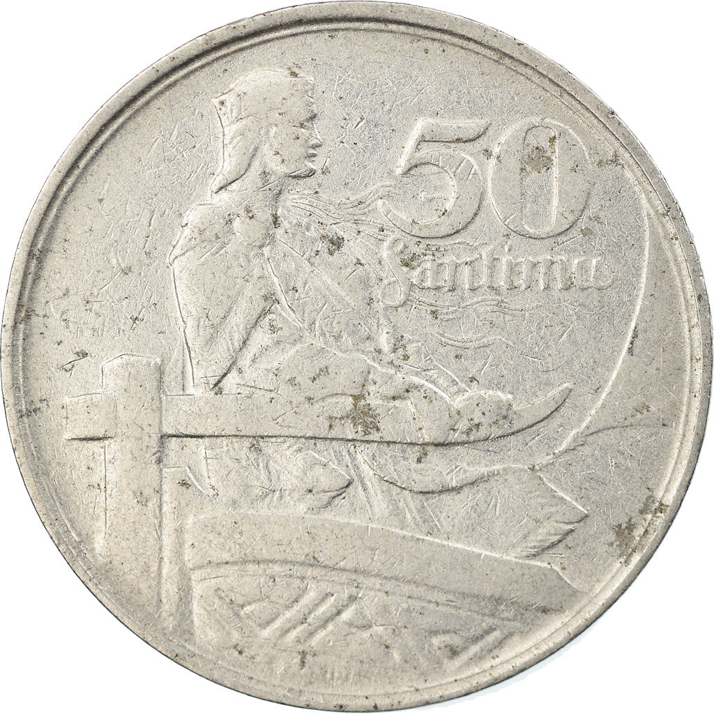 Coin, Latvia, 50 Santimu, 1922, EF(40-45), Nickel, KM:6