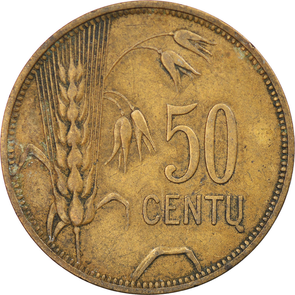 Coin, Lithuania, 50 Centu, 1925, King's Norton, EF(40-45), Aluminum-Bronze