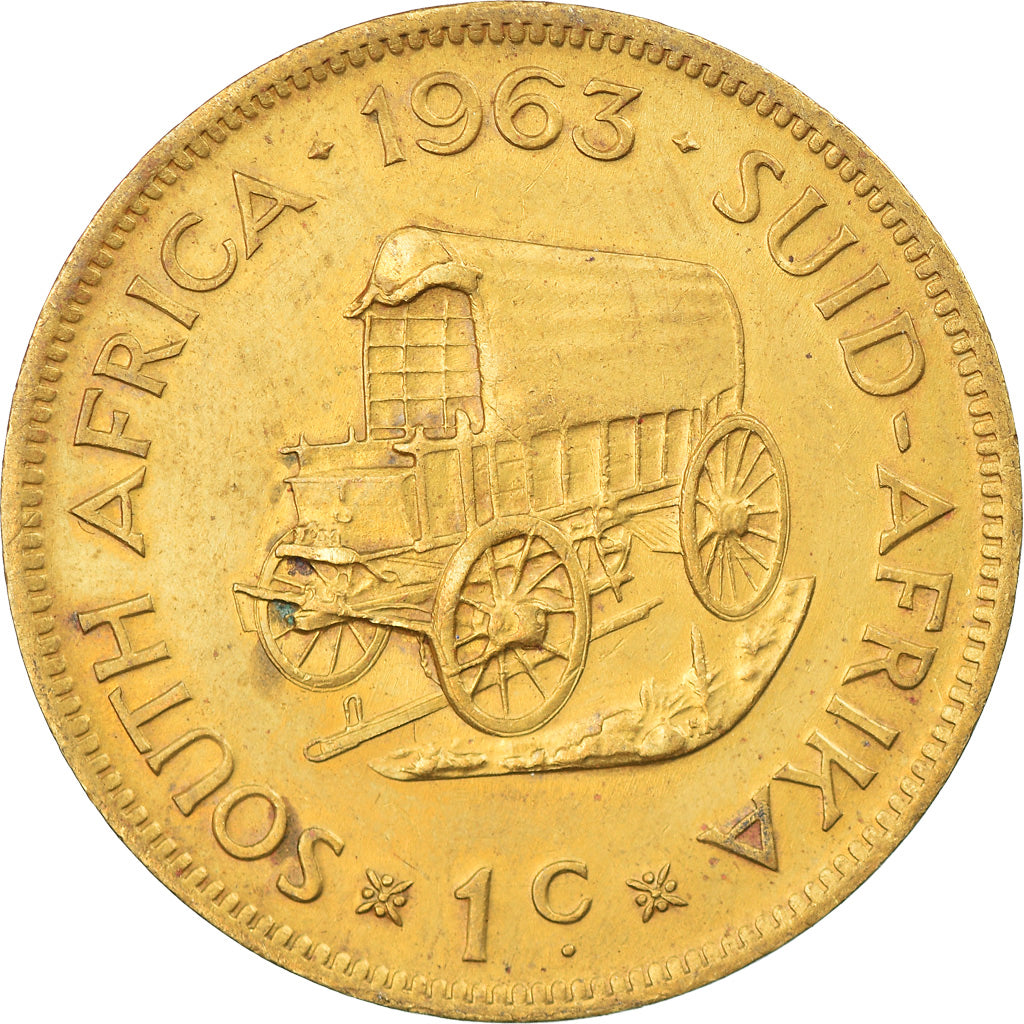 Coin, South Africa, Cent, 1963, EF(40-45), Brass, KM:57