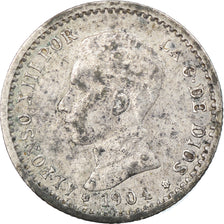 Coin, Spain, Alfonso XIII, 50 Centimos, 1904, VF(30-35), Silver, KM:723