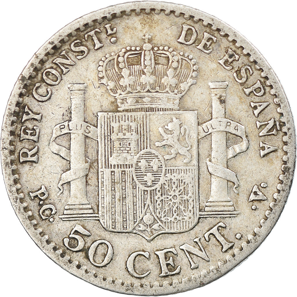 Coin, Spain, Alfonso XIII, 50 Centimos, 1904, EF(40-45), Silver, KM:723