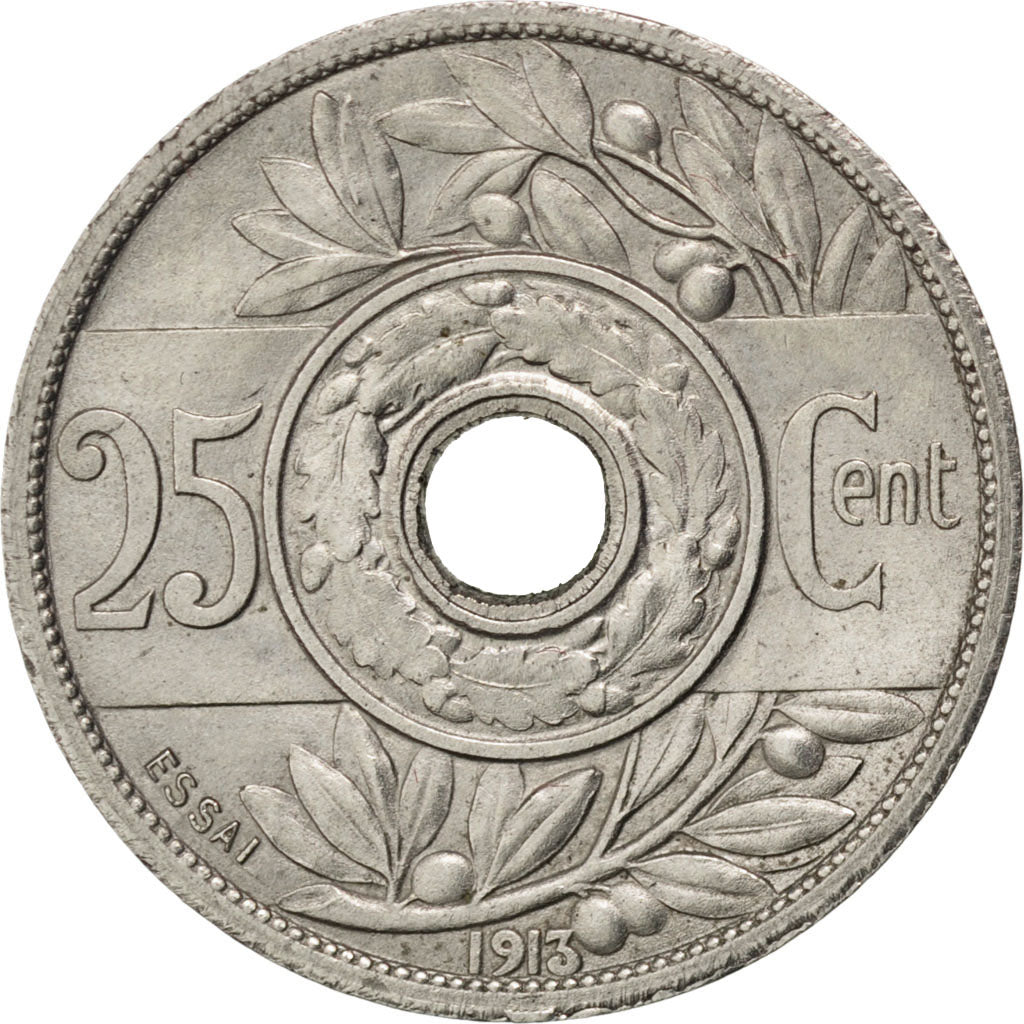 Coin, France, 25 Centimes, 1913, MS(60-62), Nickel, Gadoury:378b