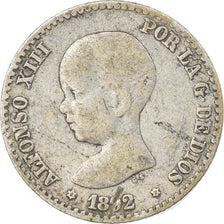Moneta, Spagna, Alfonso XIII, 50 Centimos, 1892, Madrid, MB, Argento, KM:690