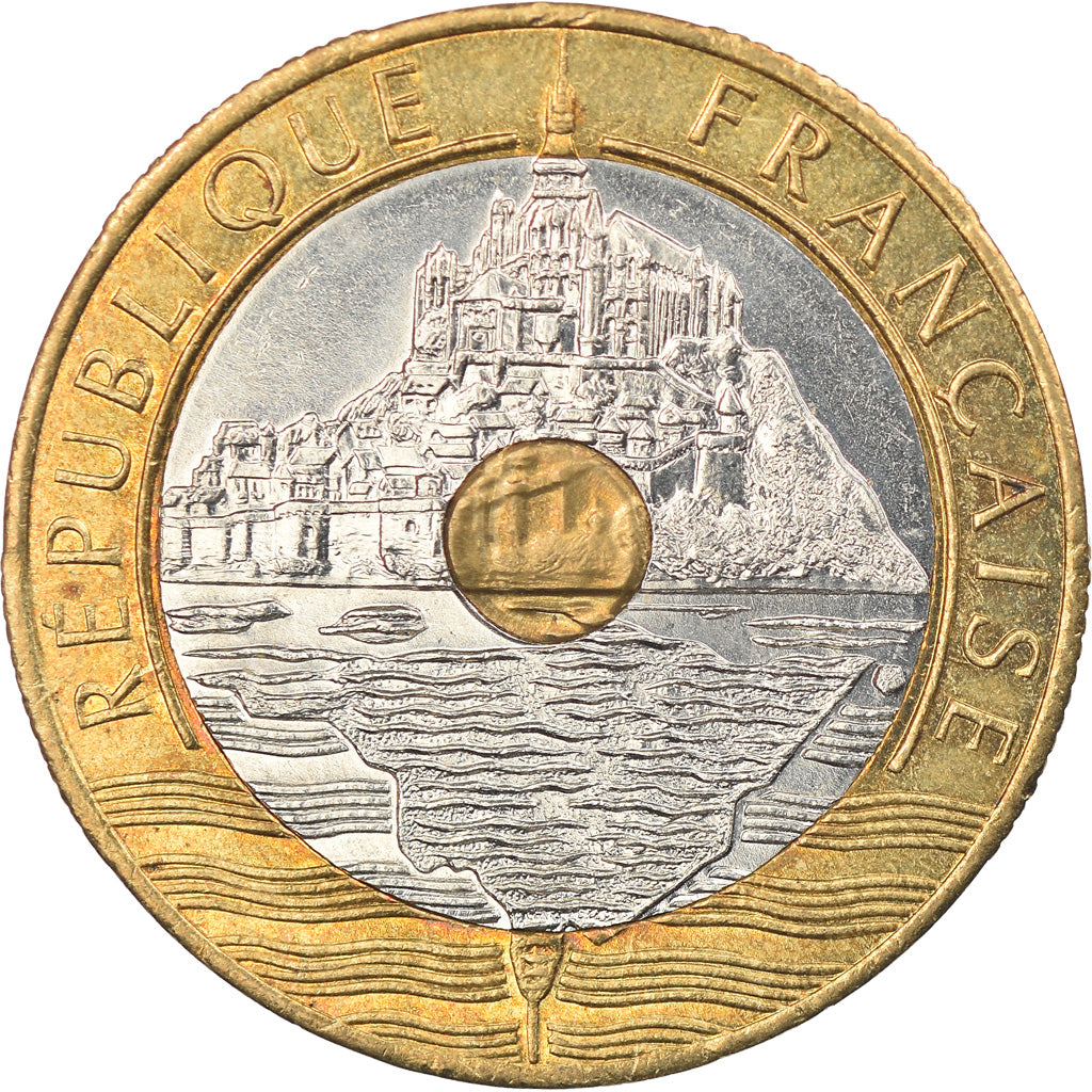 Moneda, Francia, Mont Saint Michel, 20 Francs, 1992, EBC, Trimetálico