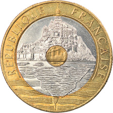 Moneda, Francia, Mont Saint Michel, 20 Francs, 1992, EBC, Trimetálico
