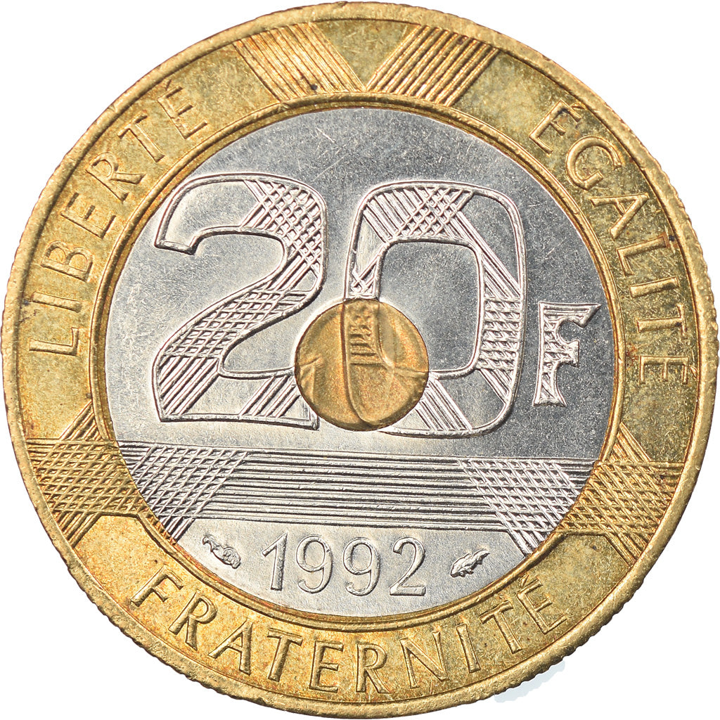 Moneda, Francia, Mont Saint Michel, 20 Francs, 1992, EBC, Trimetálico