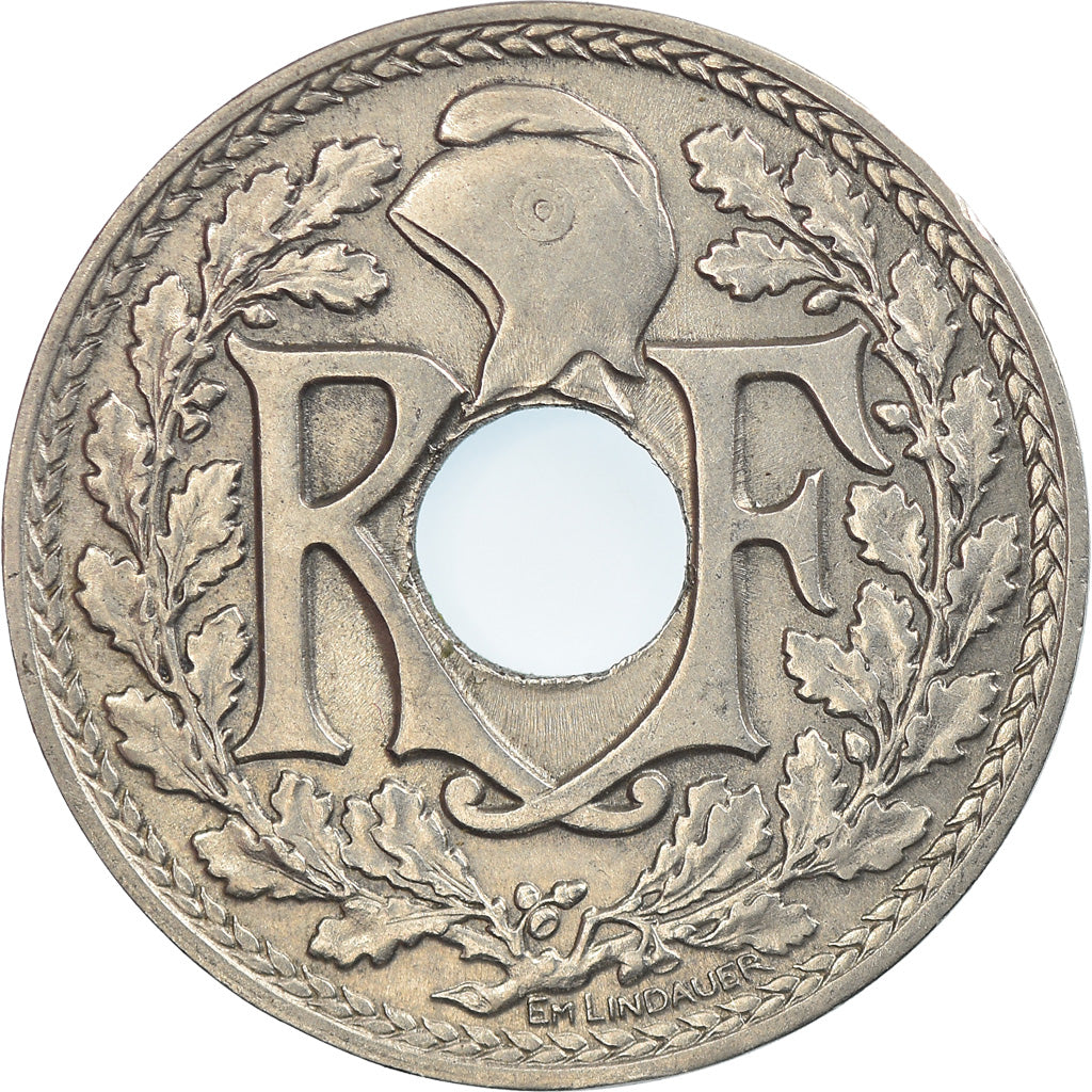 Moeda, França, Lindauer, 25 Centimes, 1915, AU(55-58), Níquel, KM:867