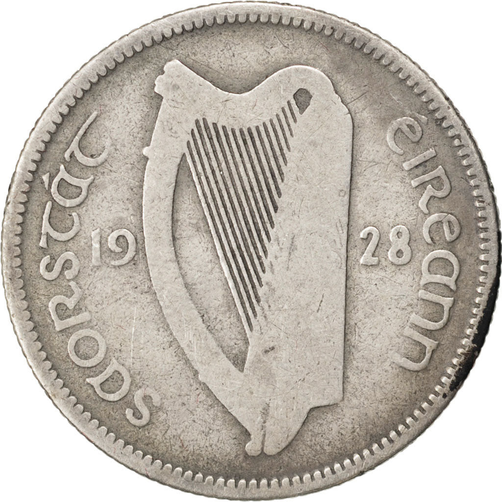 IRELAND REPUBLIC, Shilling, 1928, KM #6, VF(20-25), Silver, 23.6, 5.33