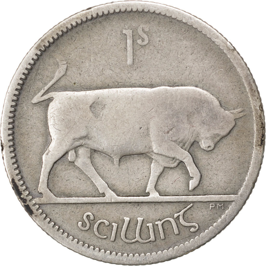 IRELAND REPUBLIC, Shilling, 1928, KM #6, VF(20-25), Silver, 23.6, 5.33
