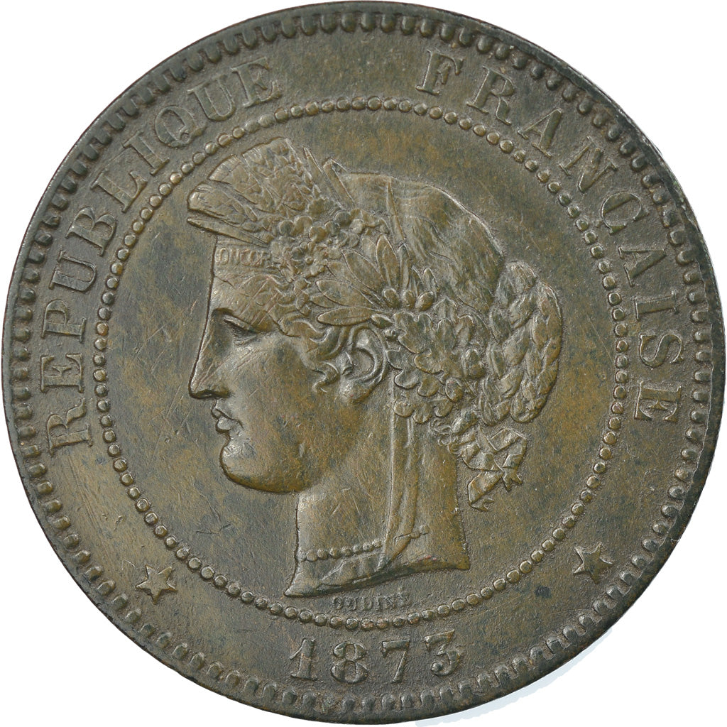 Moneda, Francia, Cérès, 10 Centimes, 1873, Paris, EBC, Bronce, KM:815.1