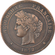 Coin, France, Cérès, 10 Centimes, 1872, Bordeaux, EF(40-45), Bronze, KM:815.2
