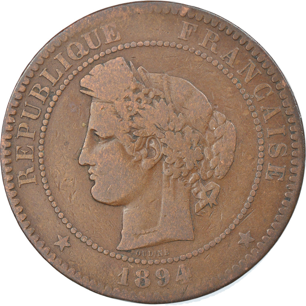 Coin, France, Cérès, 10 Centimes, 1894, Paris, VF(30-35), Bronze, KM:815.1