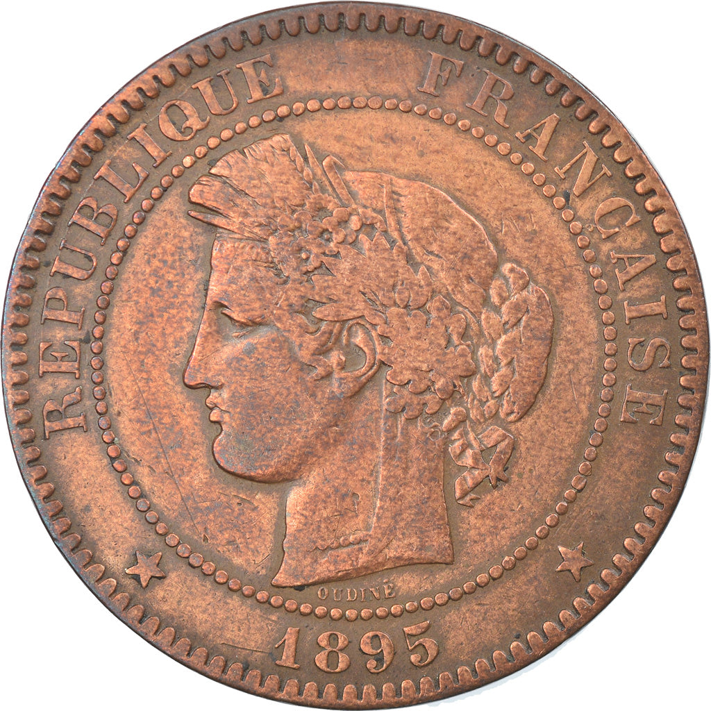 Moneda, Francia, Cérès, 10 Centimes, 1895, Paris, MBC, Bronce, KM:815.1
