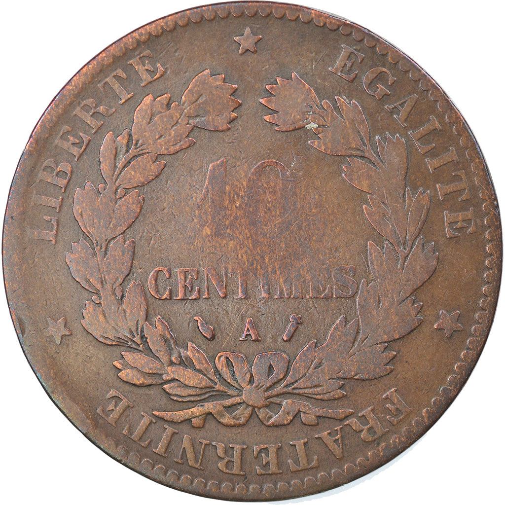 Munten, Frankrijk, Cérès, 10 Centimes, 1889, Paris, FR, Bronze, KM:815.1
