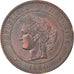 Monnaie, France, Cérès, 10 Centimes, 1880, Paris, SUP+, Bronze, KM:815.1