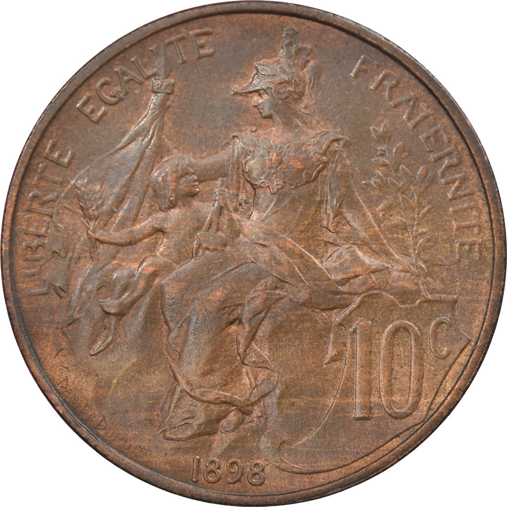 Coin, France, Dupuis, 10 Centimes, 1898, Paris, AU(55-58), Bronze, KM:843