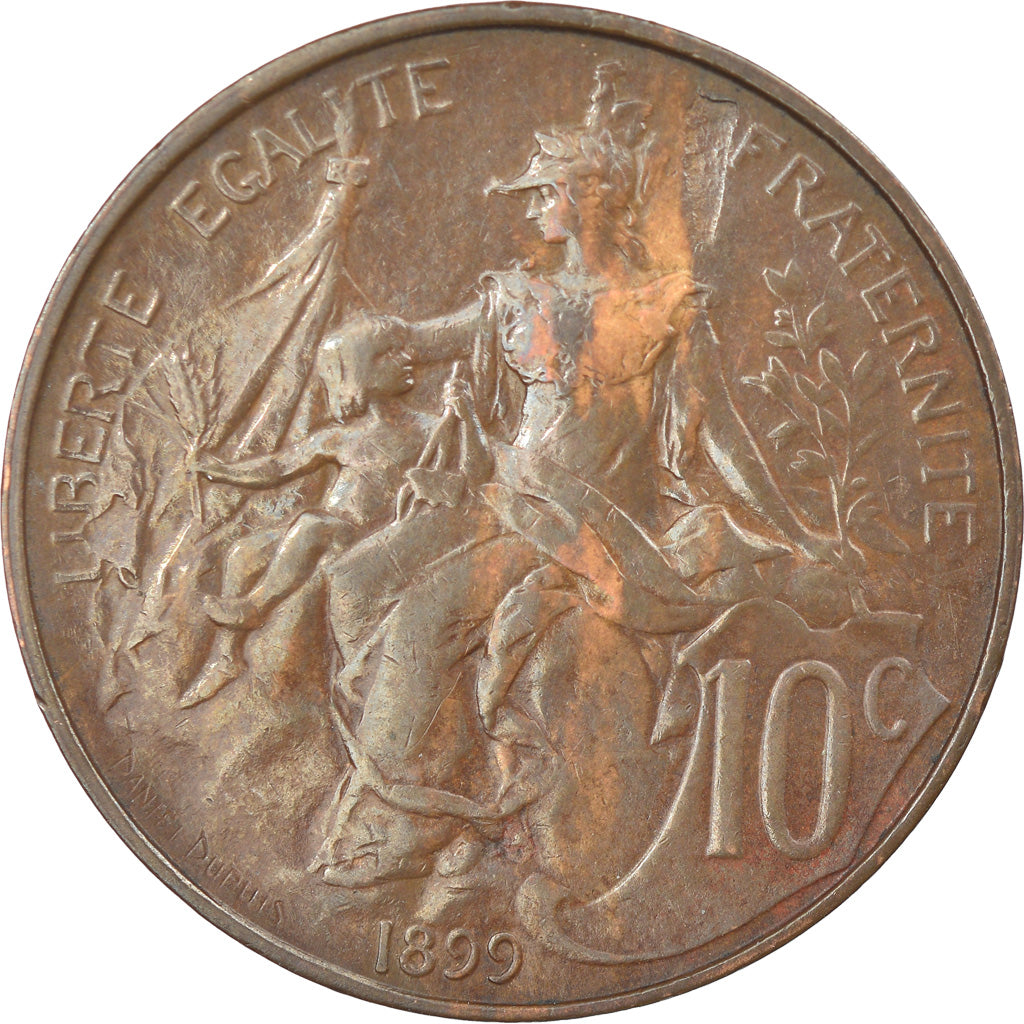 Coin, France, Dupuis, 10 Centimes, 1899, Paris, EF(40-45), Bronze, KM:843