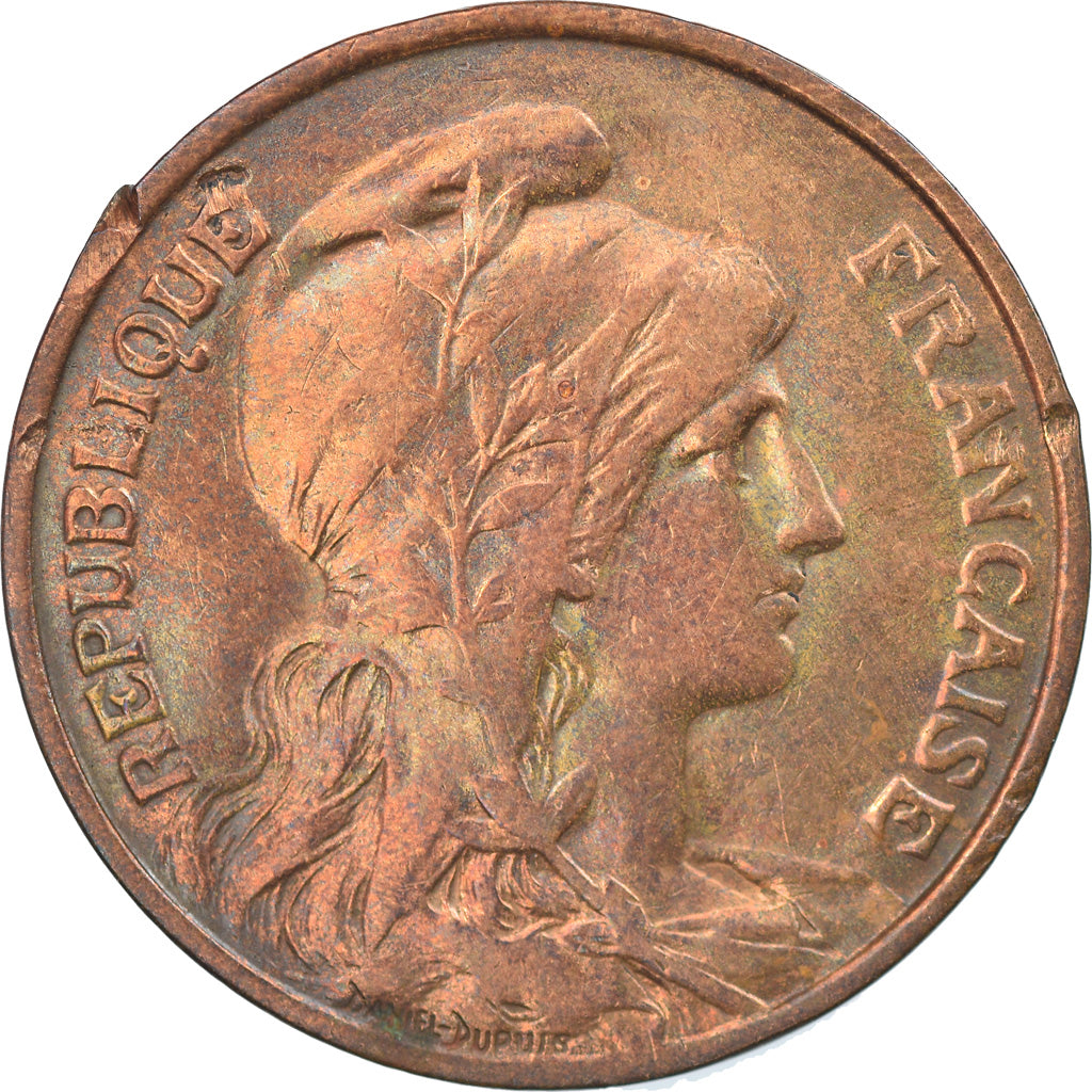 Moneta, Francia, Dupuis, 10 Centimes, 1901, Paris, MB+, Bronzo, KM:843